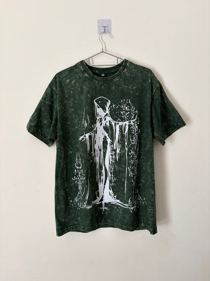 Bottle Green Acid Washed Oversized