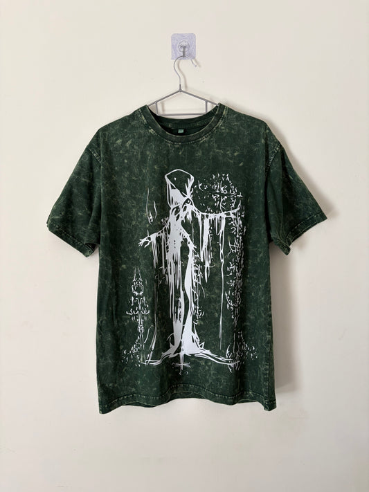 Bottle Green Acid Washed Oversized
